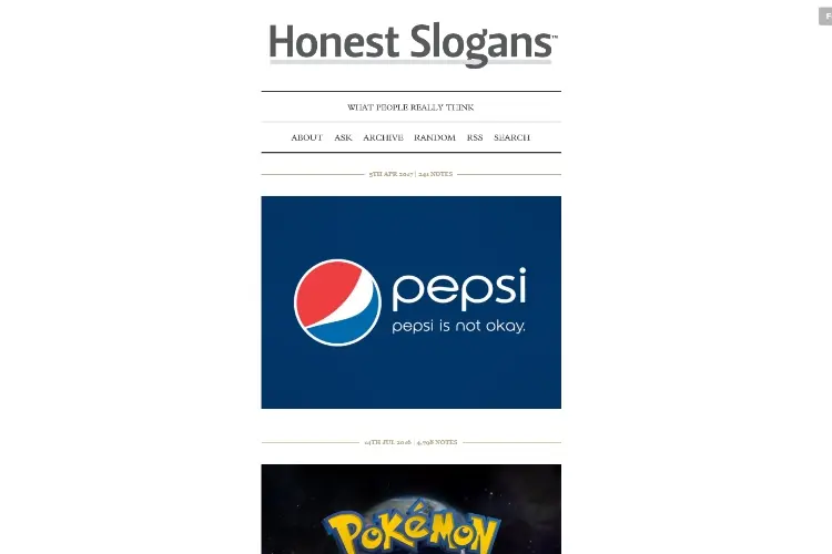 Honest Slogans 