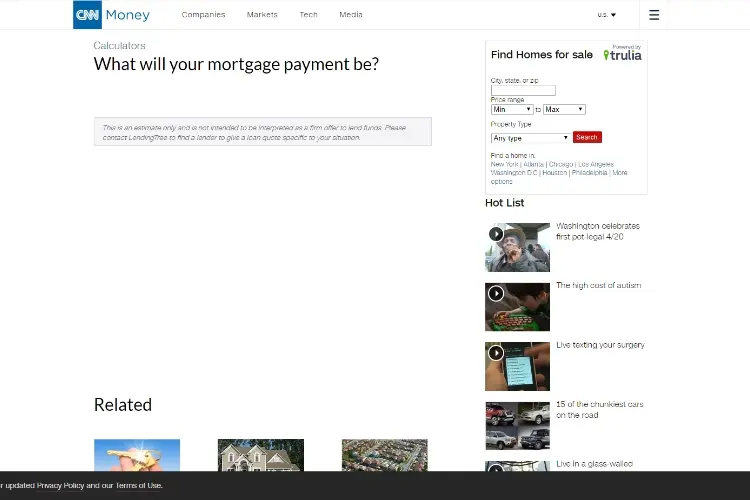 CNNMortgage Calculator