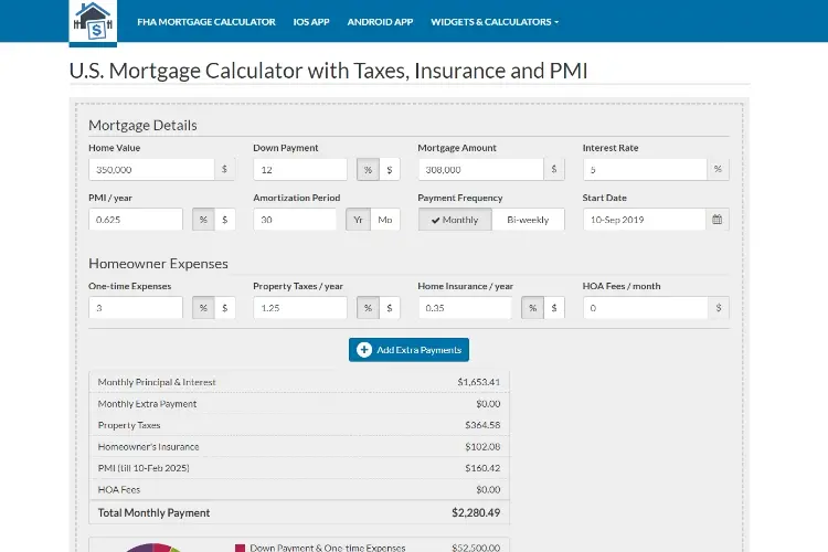 US Mortgage Calculator