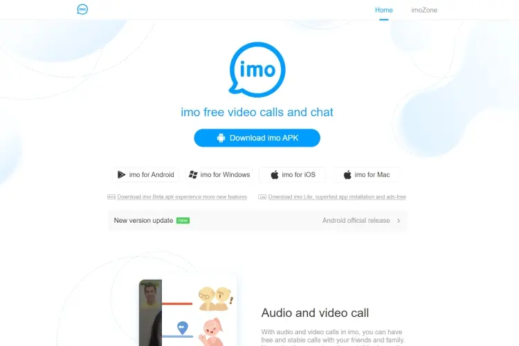 Best Video Chat Apps For Android: imo 